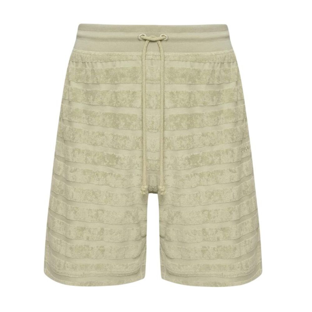 Hugo Mens Dutowel Horizontal Stripe Sweat Shorts / Green